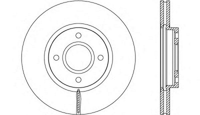 OPEN PARTS bda268820 -  Тормозной диск